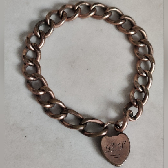 Antique Victorian Gold Filled Sweetheart Repousse Padlock Chunky Bracelet - Picture 1 of 16